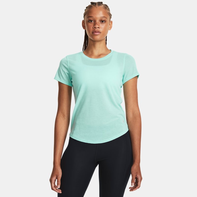 Women's Under Armour Streaker Run Short Sleeve Neo Turquoise / Neo Turquoise / Reflective XL